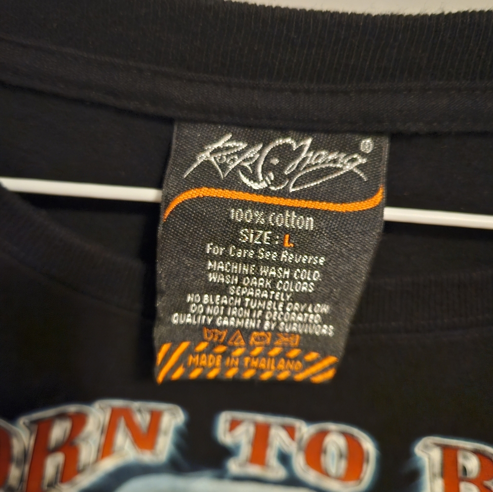 **SOLD** Rock Chang "Born To Ride" Biker Tee - Picture 3 of 4